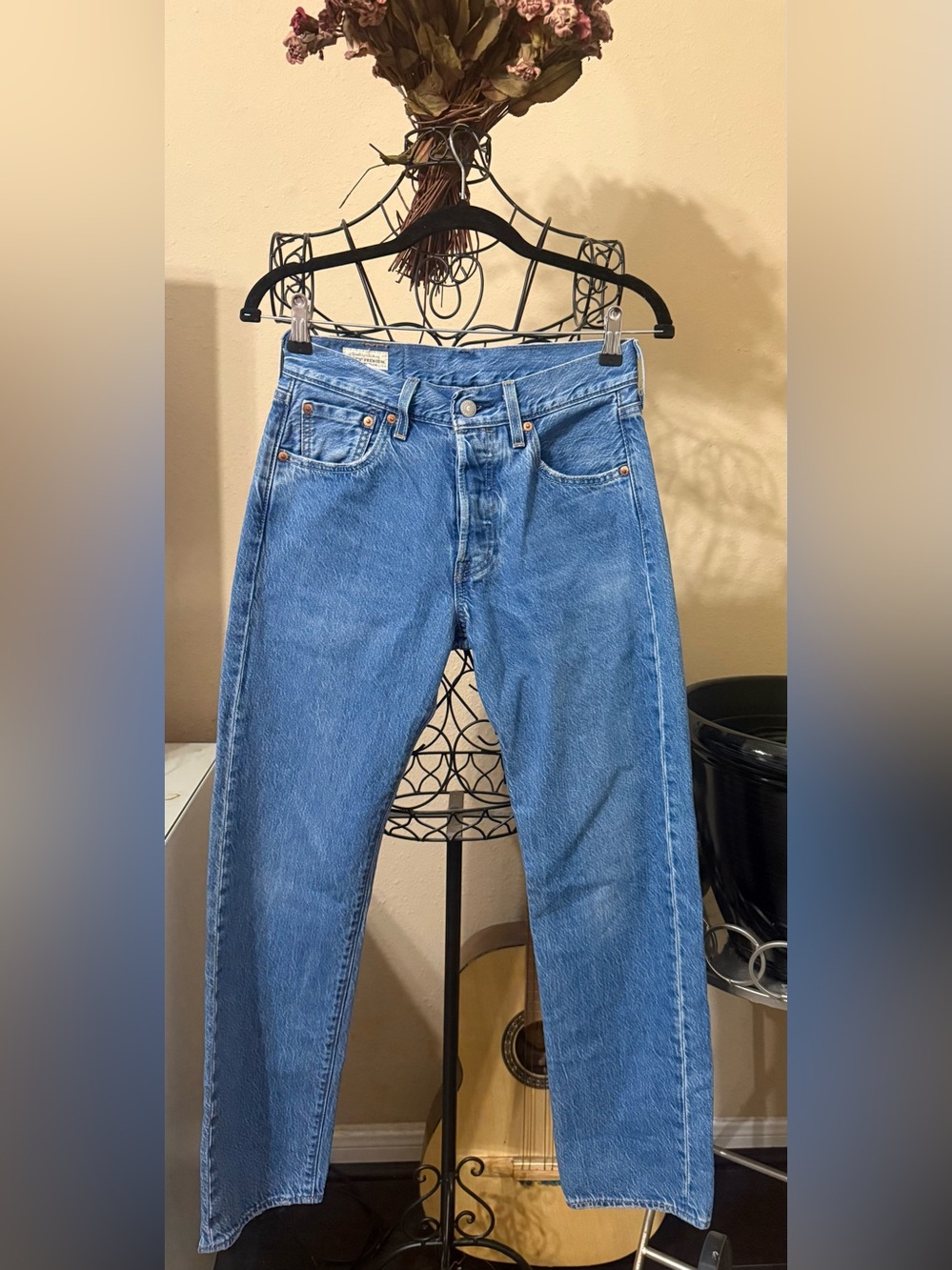 Levi's 501 Straight Leg Jeans Blue Waist 27